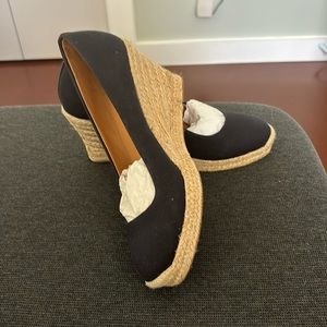 New, unworn pair of Navy blue espadrilles by J.Crew Factory. Perfect condition.